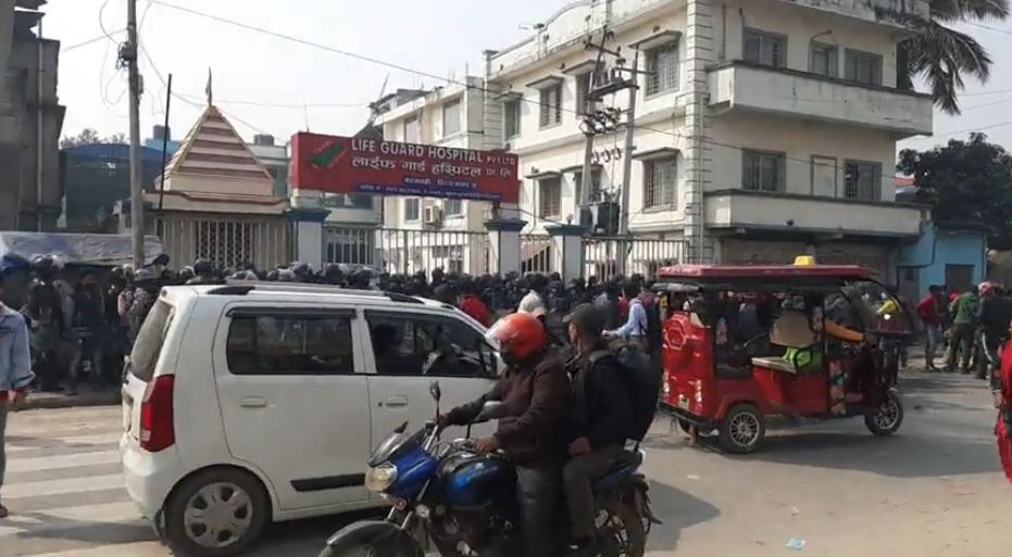 घाइतेकाे मृत्युपछि विराटनगरकाे लाइफगार्ड अस्पताल तनावग्रस्त 